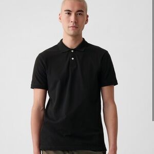 GAP Pique Black Polo Shirt